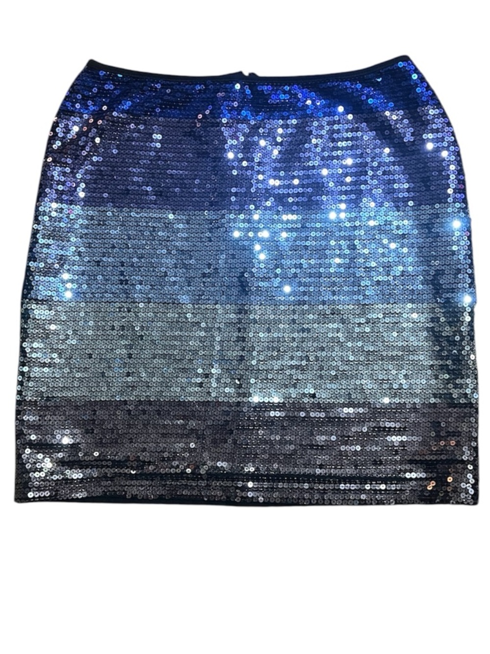 2B Bebe Blue Ombre Sequined Mini Skirt Size Medium